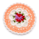 Peach Floral Crochet Doily Handcrafted Cotton Yarn